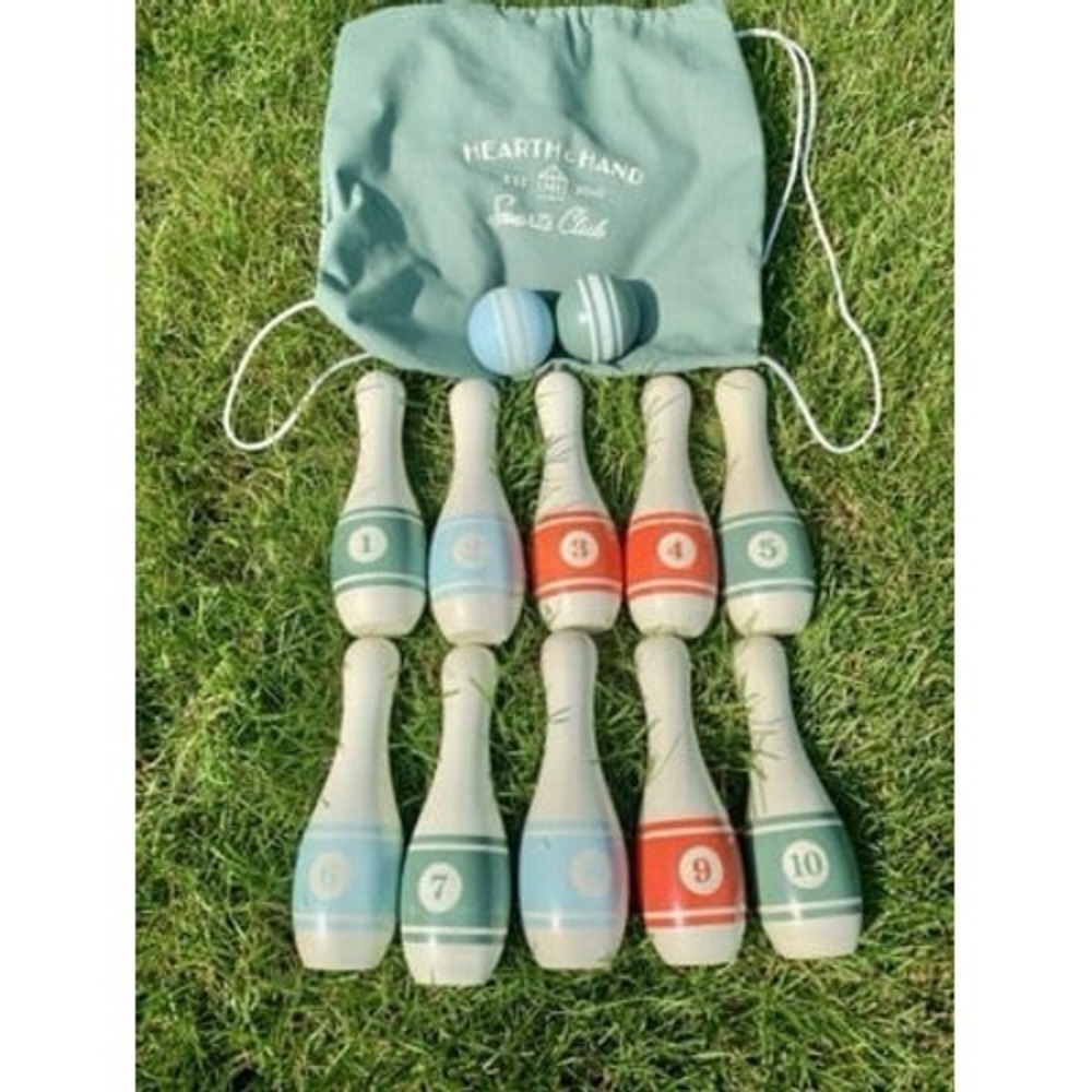 Hearth & Hand with Magnolia Wooden Lawn Bowling Set - Picture 3 of 11